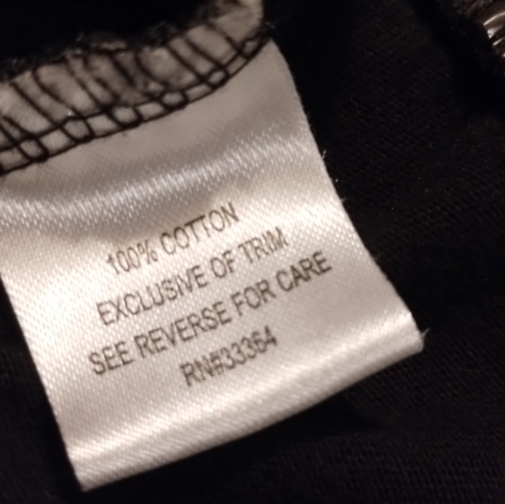 Energie Black Ruffle Trim Peplum Tee -size  Medium - Picture 6 of 16